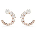 Pendientes Swarovski Matrix Aro Baño Rosado y Cristales Blancos 5692264