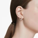 Pendientes Swarovski Matrix Aro Baño Rosado y Cristales Blancos 5692264