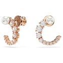 Pendientes Swarovski Matrix Aro Baño Rosado y Cristales Blancos 5692264