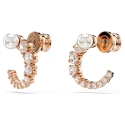 Pendientes Swarovski Matrix Aro Baño Rosado y Cristales Blancos 5692264