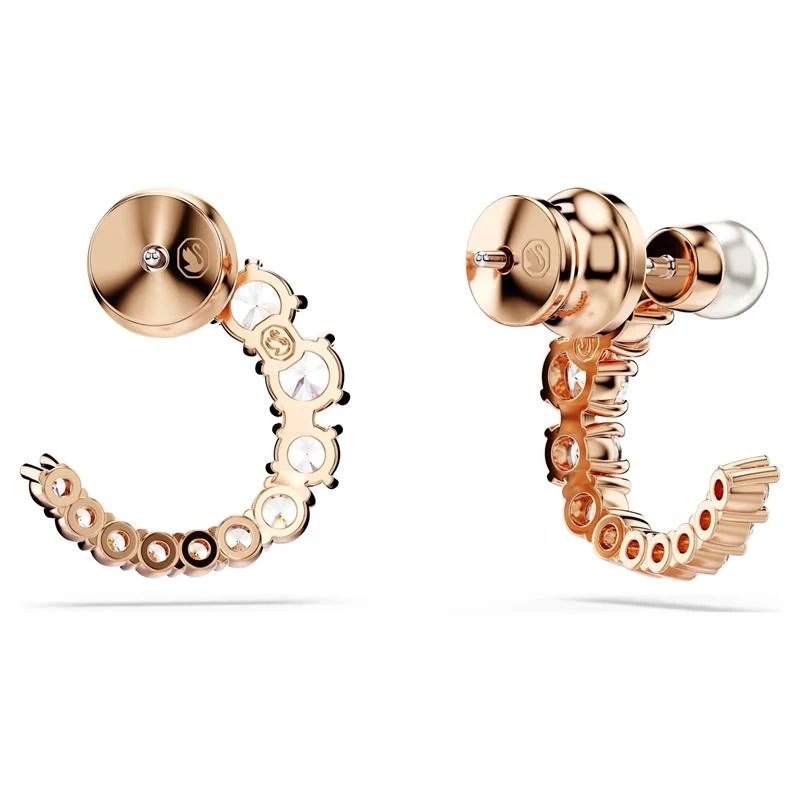 Pendientes Swarovski Matrix Aro Baño Rosado y Cristales Blancos 5692264