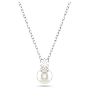 Gargantilla Swarovski Matrix Baño Rodio y Crystal Pearl  5693897