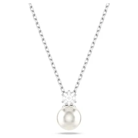 Gargantilla Swarovski Matrix Baño Rodio y Crystal Pearl  5693897