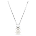 Gargantilla Swarovski Matrix Baño Rodio y Crystal Pearl  5693897
