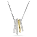 Gargantilla Swarovski Hyperbola Aros Baño Rodio y Oro y Cristales Blancos 5696626