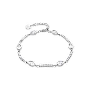 Pulsera Luxenter Lize Plata Baño Rodio y Circonitas Blancas BX1770000