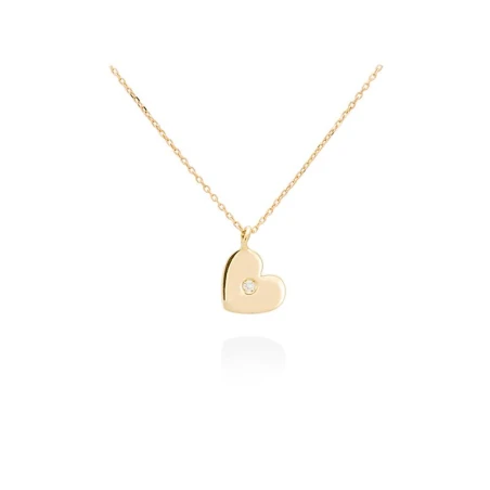Gargantilla Marina García Corazón Oro Amarillo 18Kt y Brillante Blanco A2631GA40
