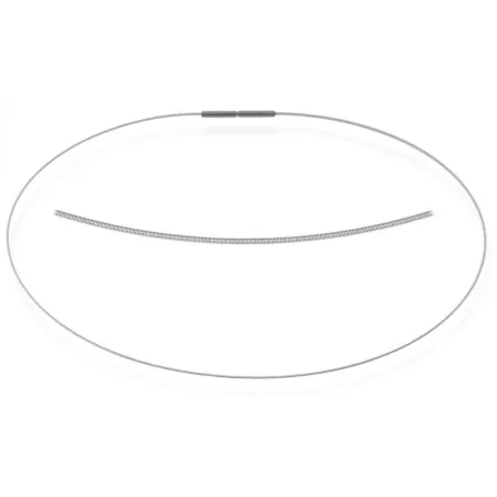 Gargantilla Marina García Oro Blanco 18Kt y Acero K120B40