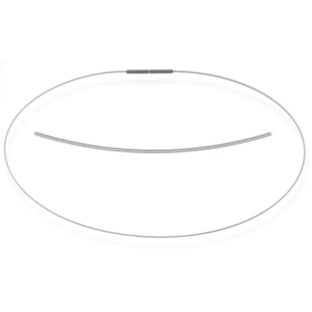 Gargantilla Marina García Oro Blanco 18Kt y Acero K120B40