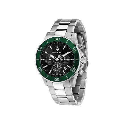Reloj Maserati Competizione Diver Plateado, Verde y Negro Cronógrafo R8873600008
