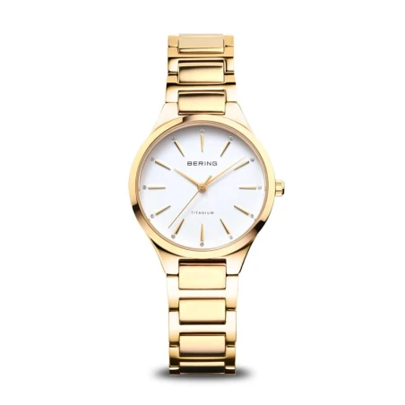 Reloj Bering Titanium Dorado Analógico Mujer 15630-734