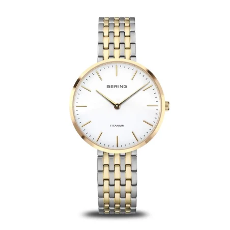 Reloj Bering Titanium Plateado y Dorado Analógico Mujer 19334-010