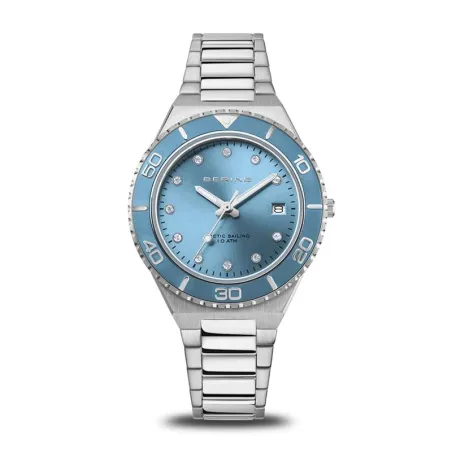 Reloj Bering Artic Sailing Plateado y Azul Analógico Mujer 18936-705