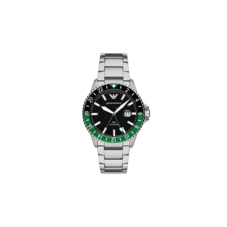 Reloj Emporio Armani Diver Plateado, Negro y Verde Analógico AR11589
