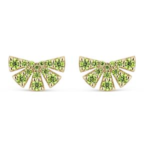 Pendientes Litta Fiore Abanico Olivinas Oro Amarillo 18kt LEA-206-851-UU