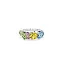 Anillo Swarovski Gema Baño Rodio y Cristales Multicolor 5708941