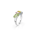 Anillo Swarovski Gema Baño Rodio y Cristales Multicolor 5708941