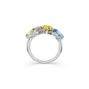 Anillo Swarovski Gema Baño Rodio y Cristales Multicolor 5708941