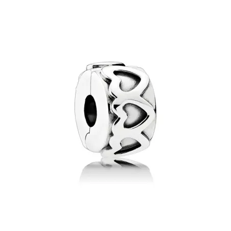 Heart silver clip