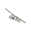 Pulsera UNOde50 Ser Único Baño Plata y Cristal Azul PUL2556AZOMTL0M