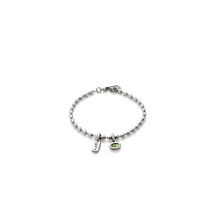 Pulsera UNOde50 Ser Único Baño Plata y Cristal Verde PUL2569VRDMTL0M