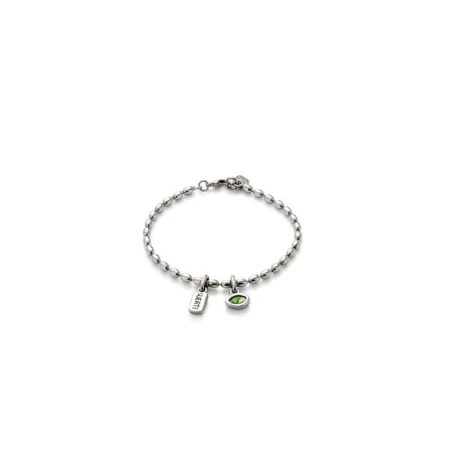 Pulsera UNOde50 Ser Único Baño Plata y Cristal Verde PUL2569VRDMTL0M