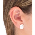 Pendientes Vidal&Vidal Doble Círculo Baño Plata Texturas Q3212A