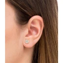 Pendientes Vidal&Vidal Botón Baño Oro y Circonitas Blancas G1803B