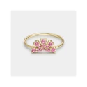 Anillo Litta Fiore Abanico Oro Amarillo 18Kt y Topacios Rosa LRN-225-847