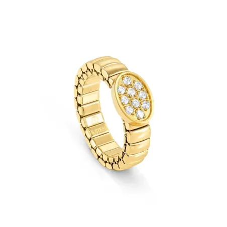 Anillo XTE XSMALL ed. LIFE en acero y circonitas ac. ORO AMARILLO Oval