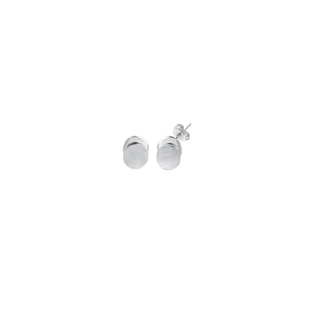 Pendientes Vidal&Vidal Doble Círculo Baño Plata Texturas Q3212A