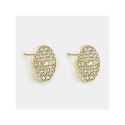 Pendientes Litta Fiore Vintage Óvalo Oro Amarillo 18Kt y Circonitas LEA-201-819-UU