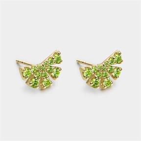 Pendientes Litta Fiore Abanico Olivinas Oro Amarillo 18kt LEA-206-851-UU 2