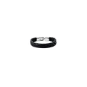 Pulsera UNOde50 Ser Natural Piel Trenzada Negra y Baño Plata PUL2455NGRMTL0L