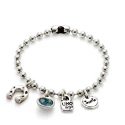 Pulsera UNOde50 Ser Único Baño Plata y Cristal Azul PUL2556AZOMTL0M