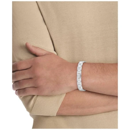 Pulsera Calvin Klein Enhance Acero Inoxidable Plateado Hombre 35100008
