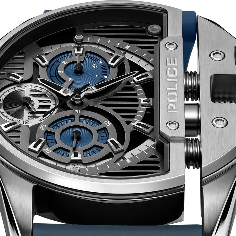 Reloj Police Daintree Azul y Metalizado Analógico Hombre PEWGQ2203604