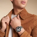 Reloj Fossil Sport Tourer Plateado y Negro Cronógrafo Hombre FS6045