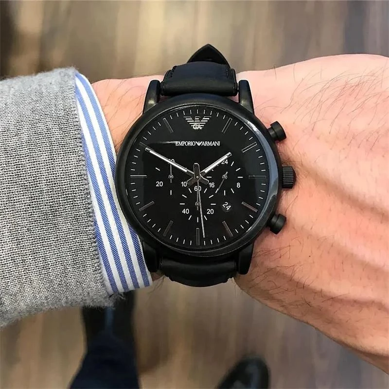 Reloj Emporio Armani Luigi Negro Cronógrafo Hombre AR1970