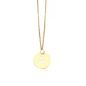 Gargantilla Le Carré Mujer Oro amarillo chapa inicial (9mm) GD004OA.00