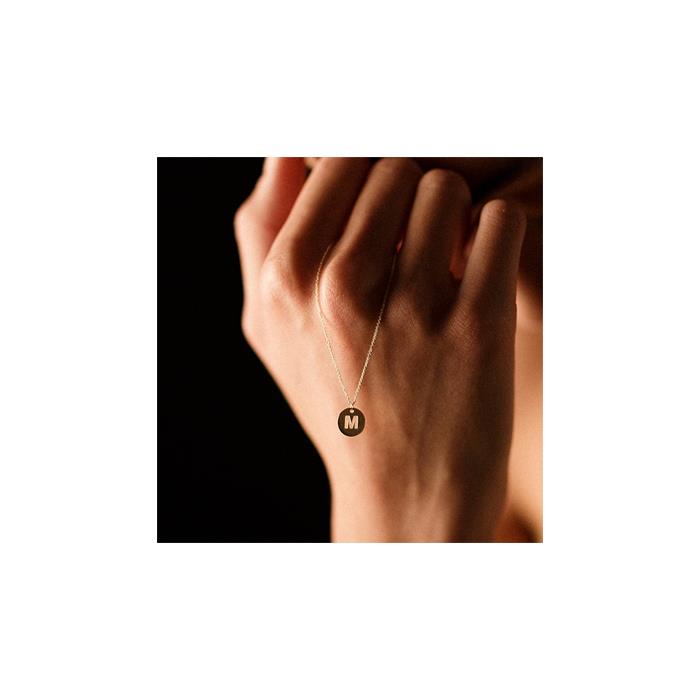 Gargantilla Le Carré Mujer Oro amarillo chapa inicial (9mm) GD004OA.00