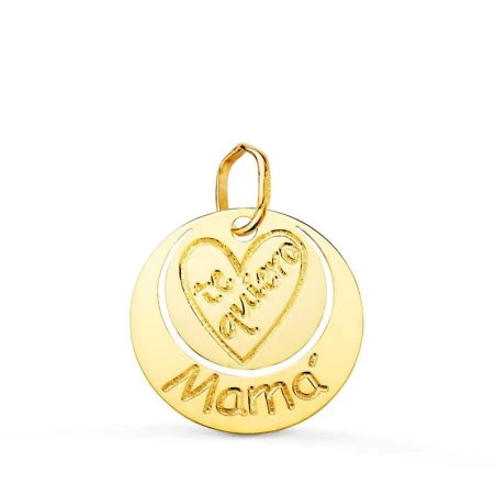 Colgante "Mamá" "Te quiero" Oro Amarillo 18kt 22177