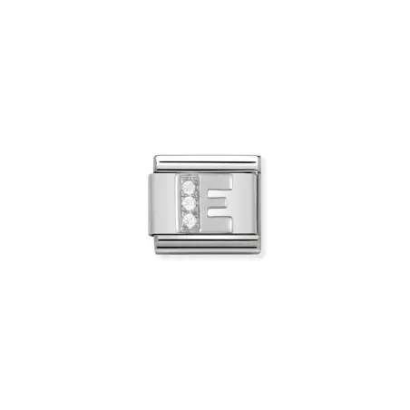 Composable Classic ALFABETO acero, Cubic zirc.  y plata 925 E