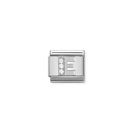 Composable Classic ALFABETO acero, Cubic zirc.  y plata 925 E