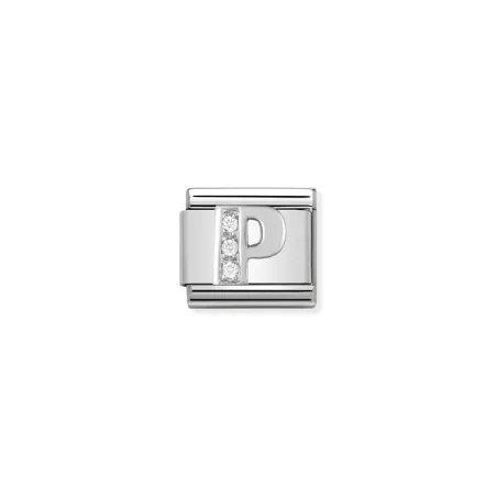 Composable Classic ALFABETO acero, Cubic zirc,  y plata 925 (16_P)