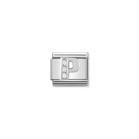 Composable Classic ALFABETO acero, Cubic zirc,  y plata 925 (16_P)
