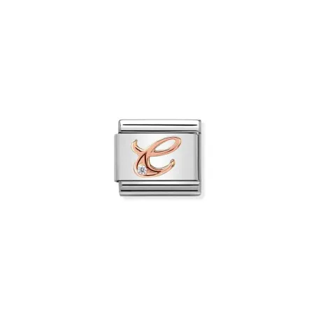 Composable Classic LETTERE acciaio, zirconi e oro 375 (03_C)