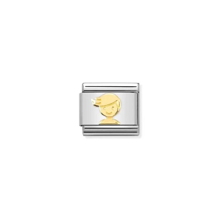 Composable Classic SIMBOLOS acero y oro 18k Nino