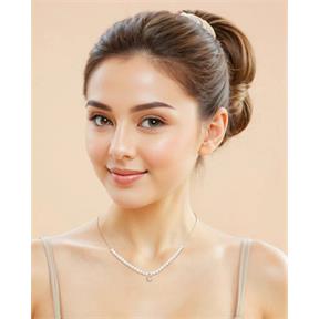 Gargantilla Litta Fiore Oro Amarillo 18Kt Letra C y Perlas Blancas LNL-220-825-UU 2