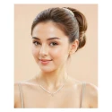 Gargantilla Litta Fiore Oro Amarillo 18Kt Letra C y Perlas Blancas LNL-220-825-UU